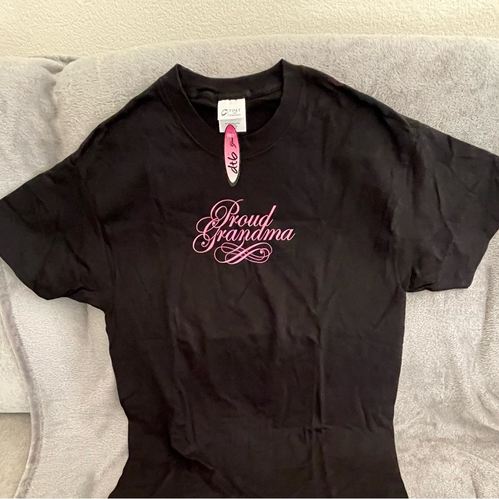 Port and Company Black Proud Grandma Tee